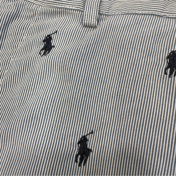 Polo Ralph Lauren Mens Shorts Sz 35 Blue Chino Pony All Over Print - Picture 2 of 13
